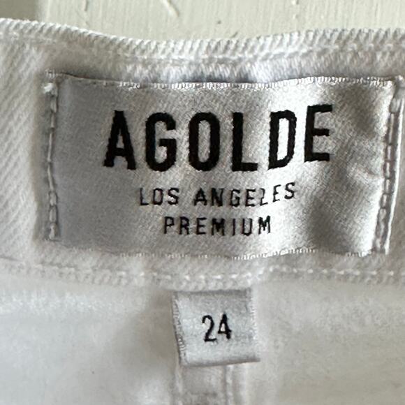 AGOLDE Nico High Rise White Slim Leg Jeans - Picture 6 of 9